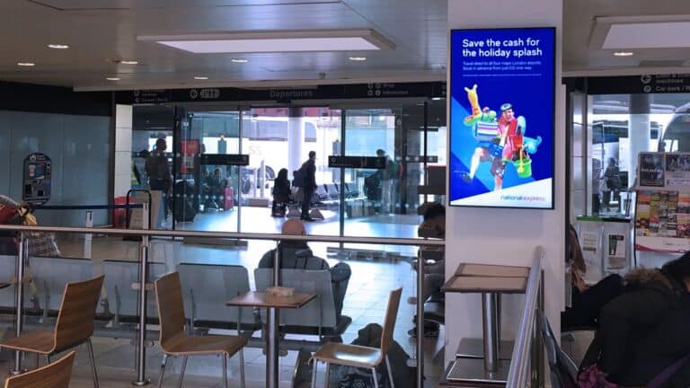 Budget Digital Screens in Coach Waiting room