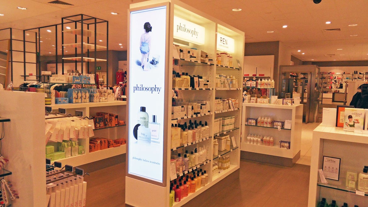 Thin LED lightboxes for Waitrose Canary Wharf in London