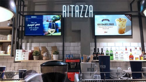 Digital Menu Boards for a Coffee Shop