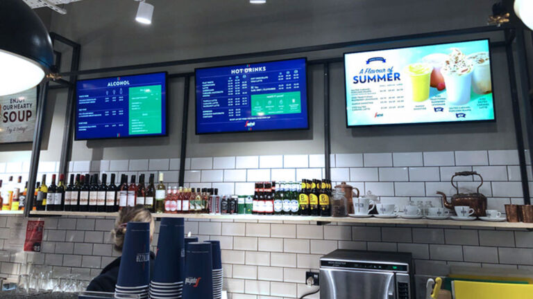 Digital Menu Screens for a QSR