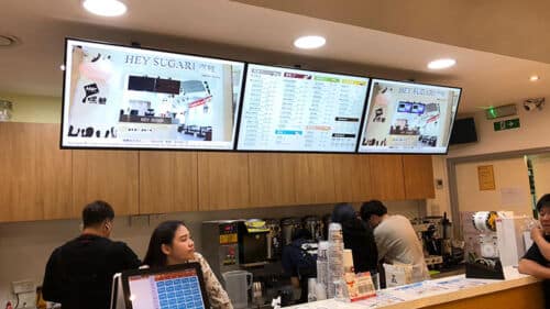 Digital Menu Screens for a Mall Cafe