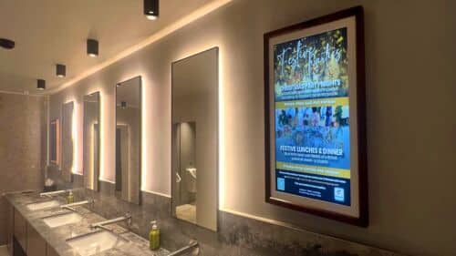 Digital Canvas Frame In Holiday Inn bathroom