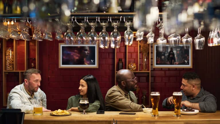 Digital Canvas Displays in a Bar