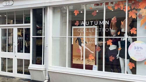Freestanding Tension Fabric Lightbox in Bloch Shop Window