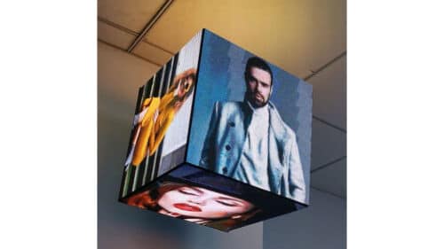 Digital LED Cube Wall Mounted