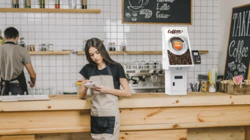 22 Inch Self Service Kiosk in a Cafe