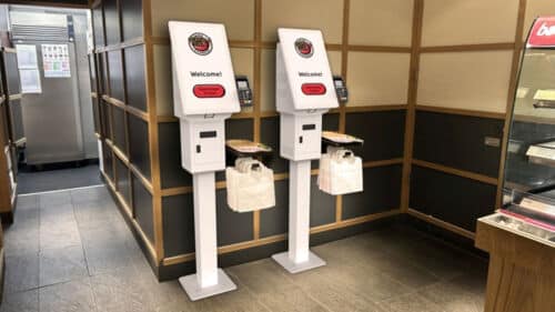 22 Inch Self Service Kiosk in a Food Court