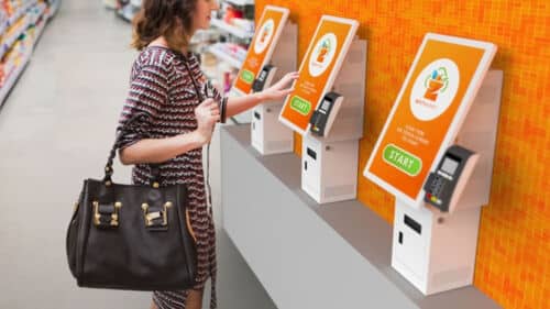 22 Inch Self Service Kiosk in a Supermarket