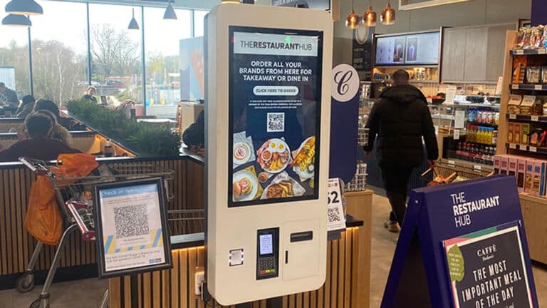 27 Inch Self Service Kiosk in a Cafe