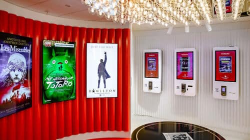 27 Inch Self Service Kiosks in a Theatre